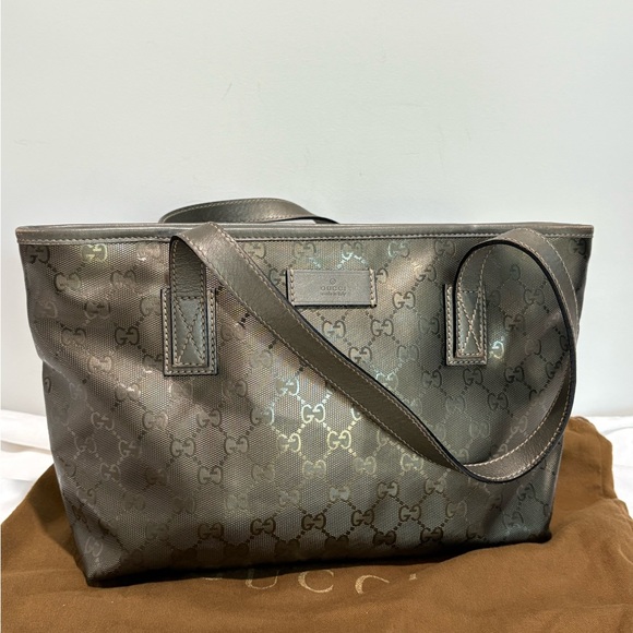 Authentic GUCCI Guccisima iridescent tote shoulder bag w certificate and duster - Picture 1 of 15